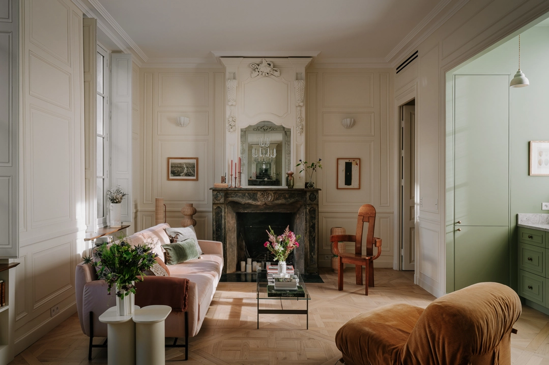 Architecture d'intérieur, agencement, rénovation et décoration d'un appartement typique du quartier du Marais à Paris