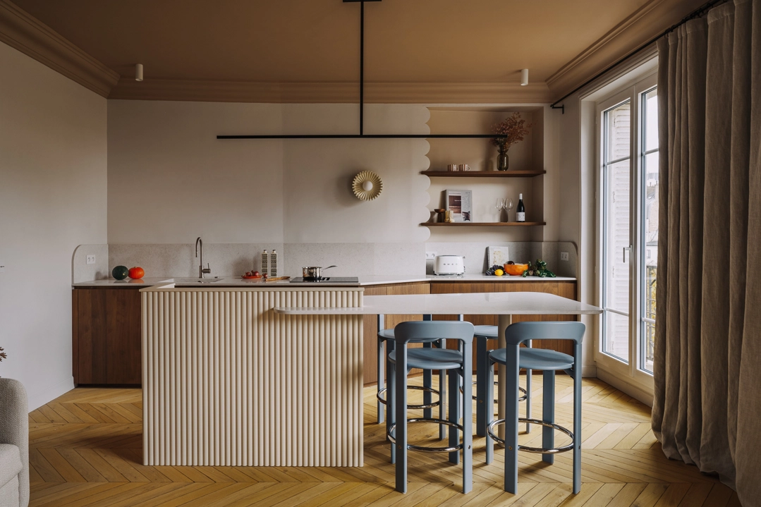 Appartement de 50 m2, aménagé en pied à terre Parisien. 